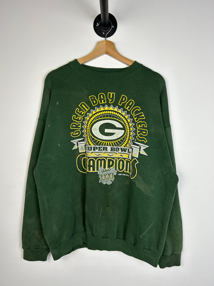 Vintage 1996 Green Bay Packers Champions Green Crewneck