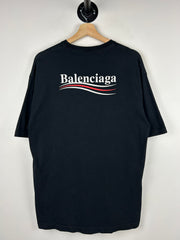 Balenciaga Campaign Logo Black Tee