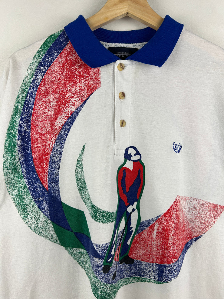 Vintage 90s Givenchy Golf White Polo Shirt