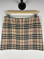 Vintage Burberry Lambswool Women's Novacheck Mini Skirt