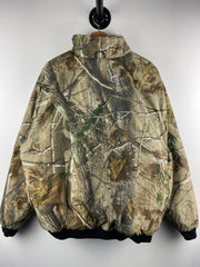 Vintage Remington Real Tree Camo & Olive Reversible Insulated Bomber Jacket