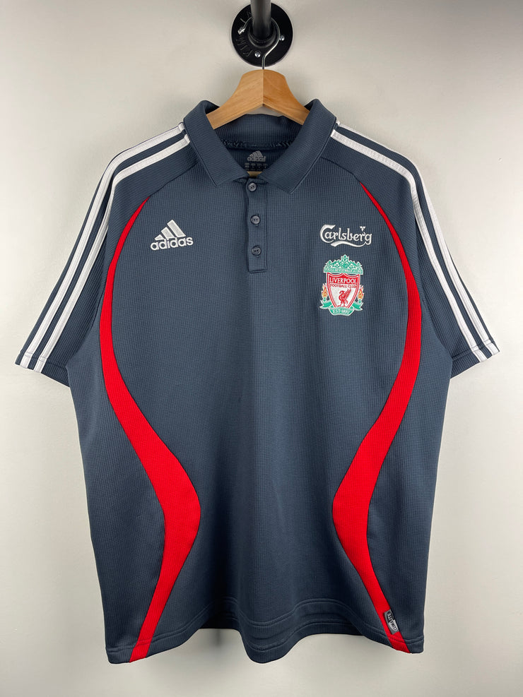 Vintage 2006 Adidas Liverpool Grey Polo Jersey