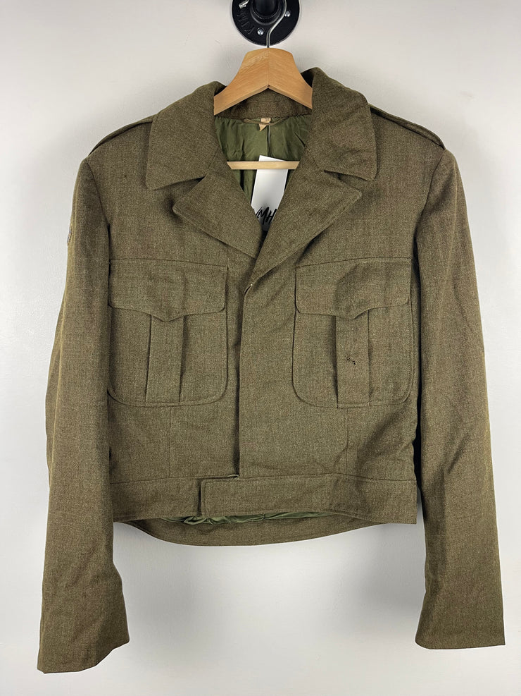 Vintage 50s US Army Brown Wool Cropped Jacket