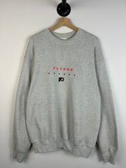 Vintage 90's Pro Player Philadelphia Flyers Grey Crewneck