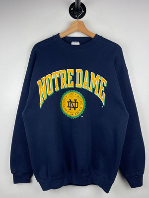 Vintage 90s Notre Dame University Navy Crewneck