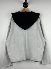 Askyurself Inside Out Grey & Black Cropped Hoodie