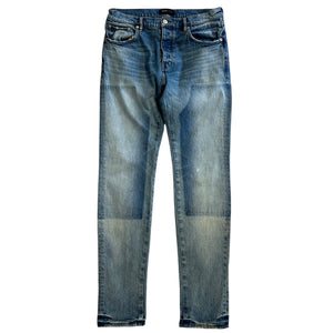 Purple Brand Camden Shadow Double Knee Blue Denim Jeans