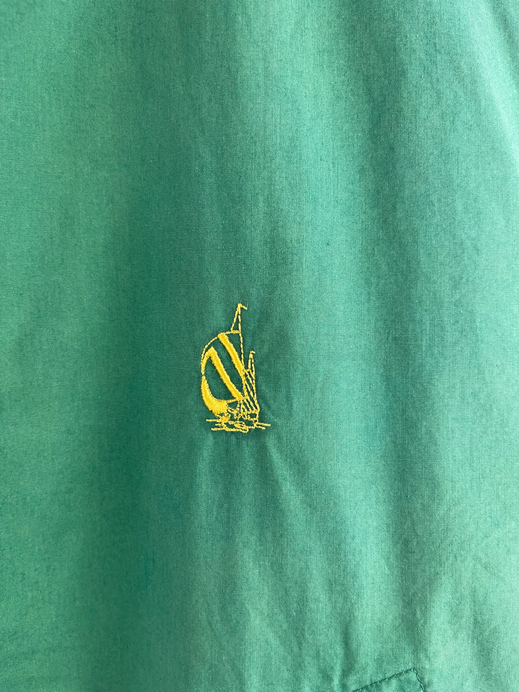 Vintage 90s Nautica Sport Green & Navy Reversible Bomber Jacket