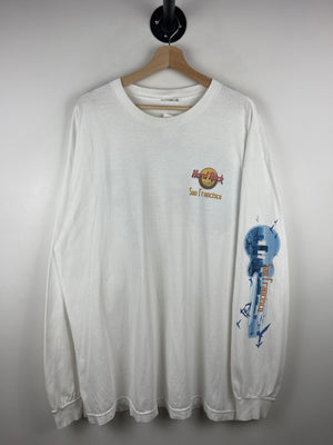 Vintage 90s Hard Rock Café San Francisco White Long Sleeve