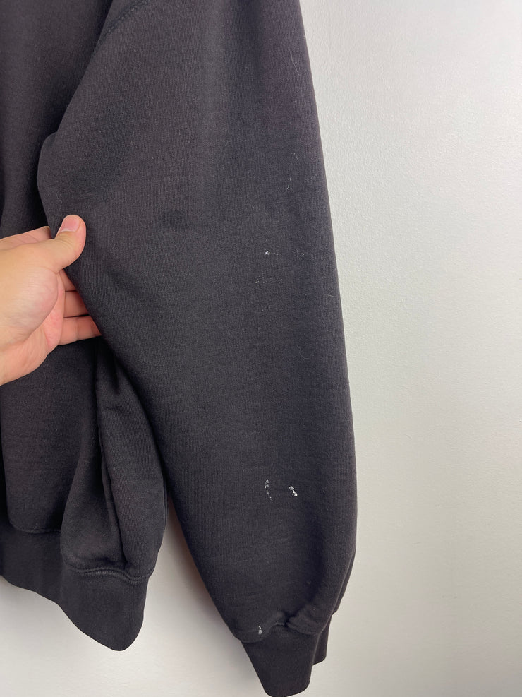 Vintage 90s Carhartt Spellout Embroidered Black Hoodie