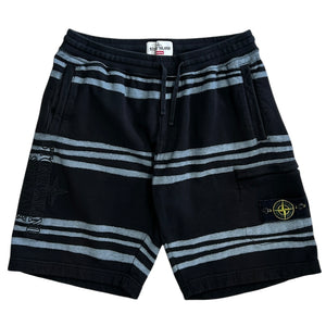 Supreme X Stone Island FW20 Warp Stripe Black Shorts