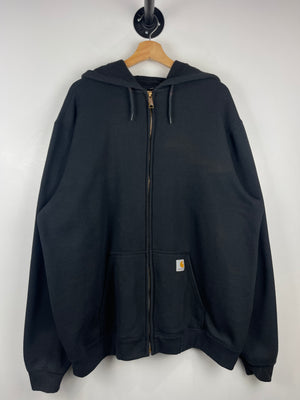 Vintage Carhartt Patch Black Zip Up Hoodie