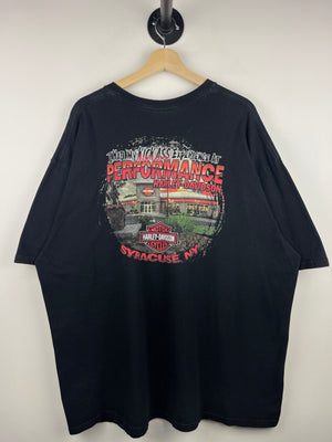 Vintage Harley Davidson Performance Syracuse New York Black Tee