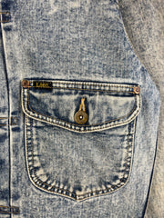 Vintage 90s Lee 1 Pocket Blue Denim Trucker Jacket