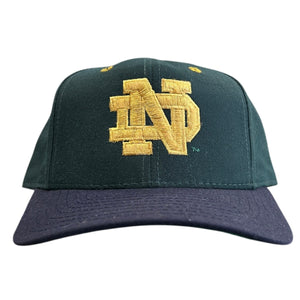 Vintage 90s Notre Dame Fighting Irish Green Fitted Hat