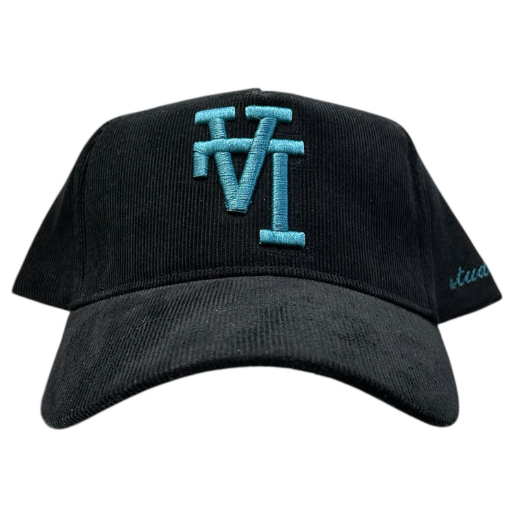 Studio 1999 LA Black & Teal Corduroy Snapback Hat