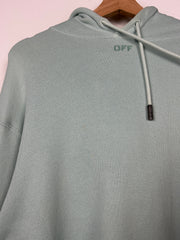 Off White Diagonal Arrows Seafoam Hoodie