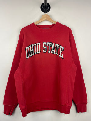 Vintage Steve & Barrys Ohio State University Embroidered Red Crewneck
