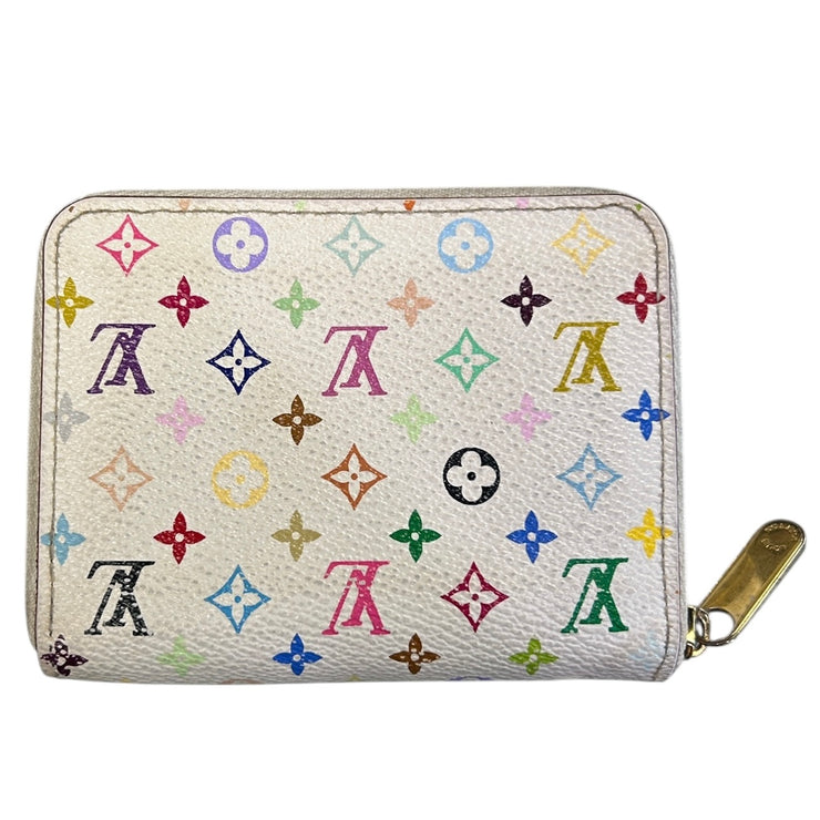 Louis Vuitton Murakami White Zippy Wallet