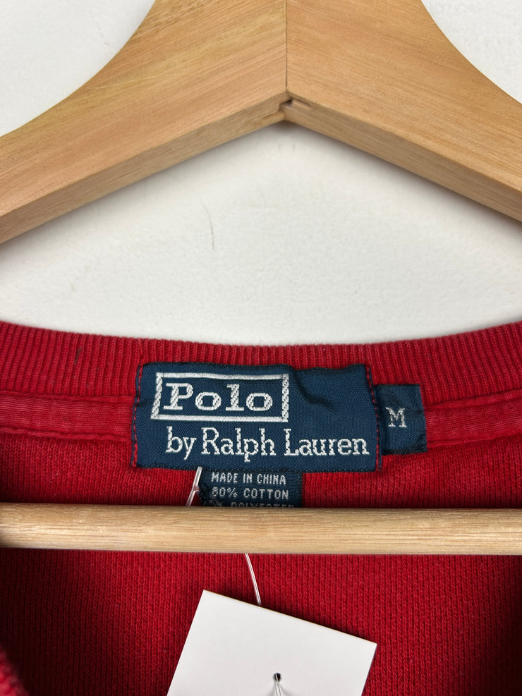 Vintage 90s Polo Ralph Lauren Red Crewneck