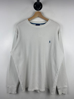 Vintage Polo Ralph Lauren White Thermal Long Sleeve