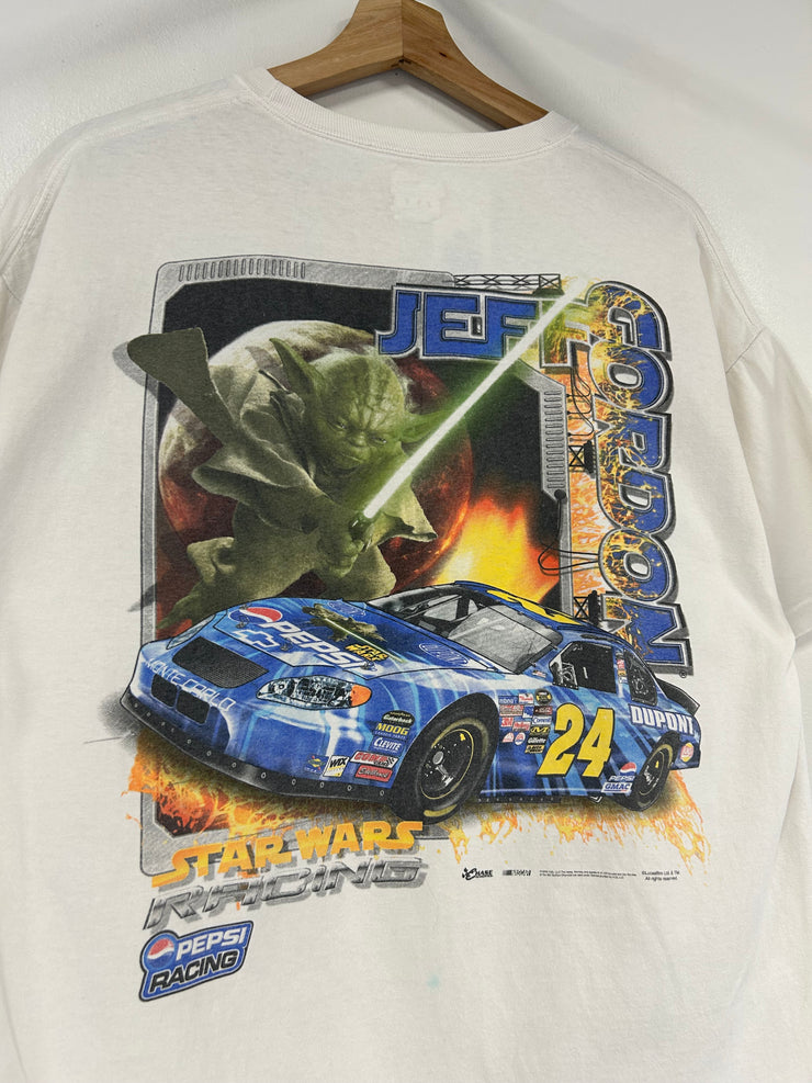 Vintage Nascar Star Wars Jeff Gordon White Tee