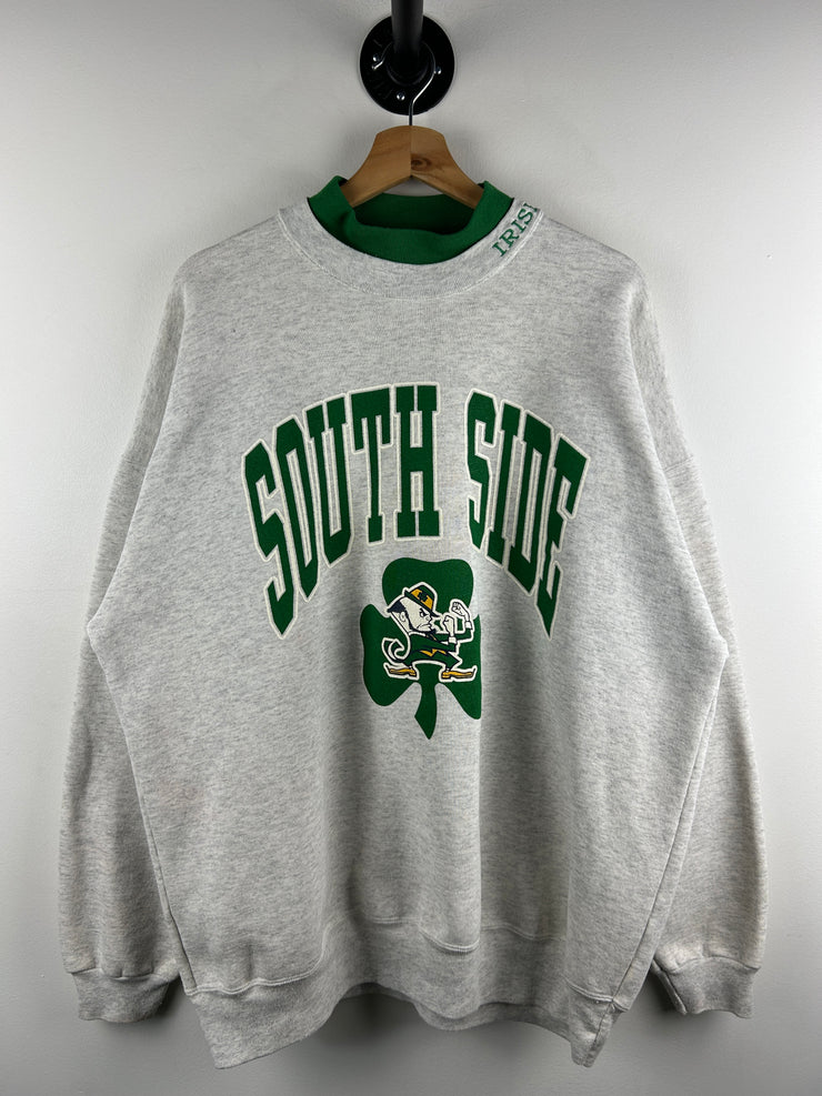 Vintage 90s Dodger Notre Dame South Side Grey Crewneck