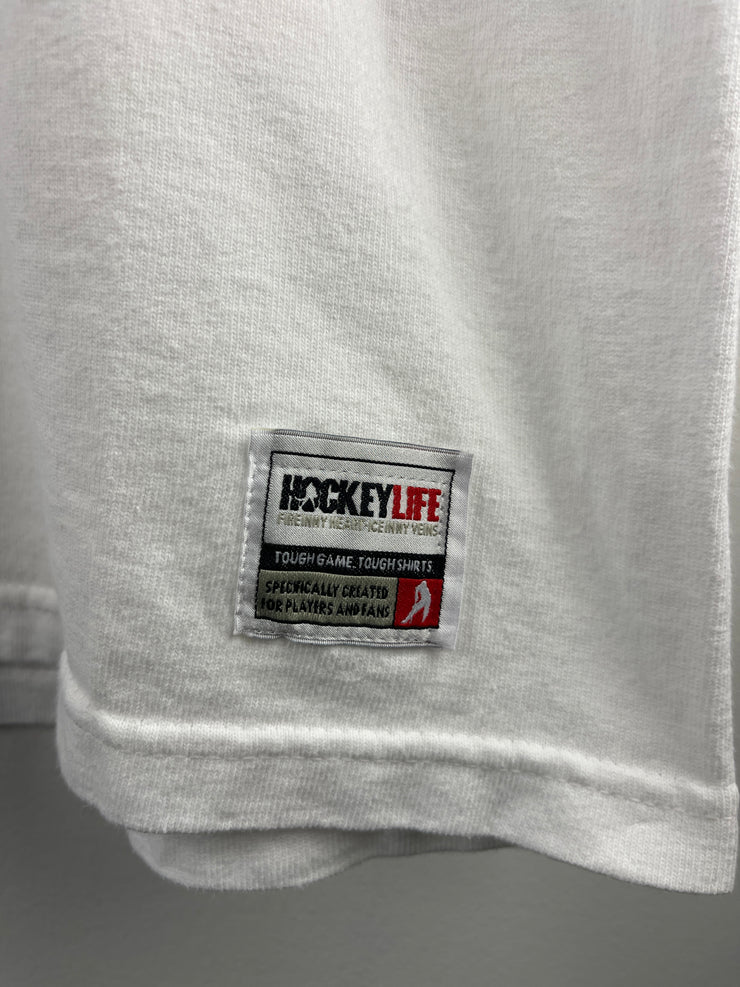 Vintage 90s Hockey Man Advantage White Tee