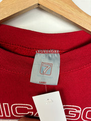 Vintage 90's Logo 7 Chicago Bulls Red Crewneck