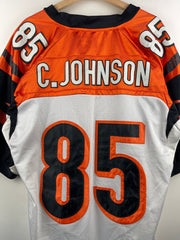 Vintage NFL Reebok Cincinnati Bengals Ochocinco Johnson White Football Jersey