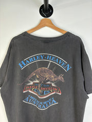 Vintage 90's Harley Davidson Australia Kangaroo Black Tee