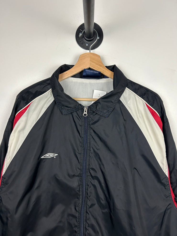 Vintage 90s Umbro Black & Red Windbreaker