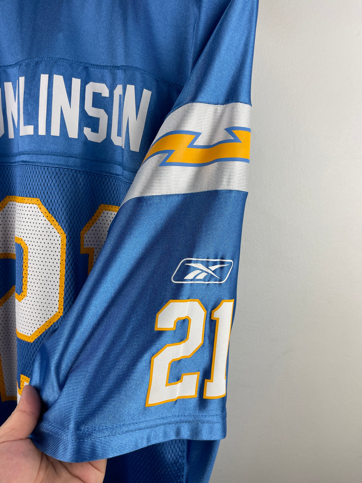 Vintage NFL Reebok San Diego Chargers Tomlinson Baby Blue Football Jersey