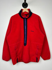 Vintage 90s Patagonia Half Zip Fleece Red Sweater