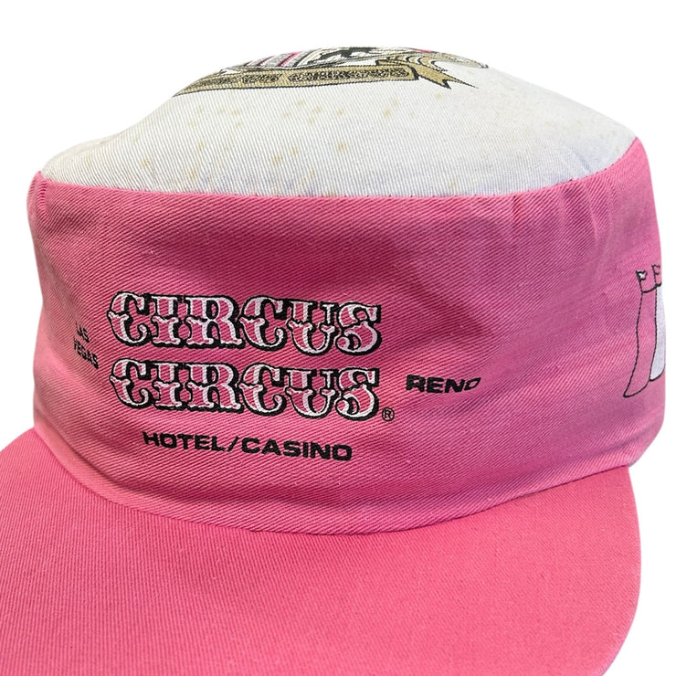 Vintage 90s Circus Circus Las Vegas Pink Painters Snapback Hat
