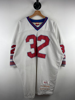Vintage 80s NFL Wilson Buffalo Bills OJ Simpson White Football Jersey