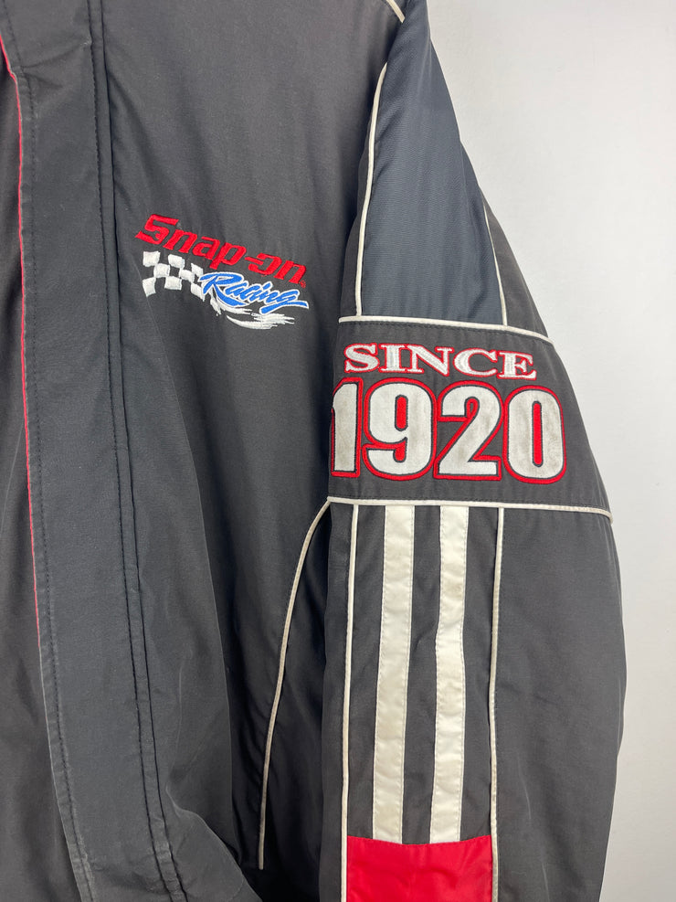 Vintage 90s Snap On Racing Black & Red Bomber Jacket