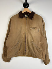 Vintage 70's Carhartt Detroit Blanket Lined Beige Jacket