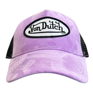Von Dutch Velvet Purple & Black Trucker Hat