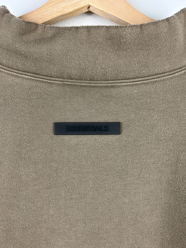 Fear Of God Essentials Brown Mock Neck Crewneck