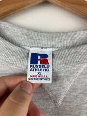 Vintage 90s Russell Athletic Blank Grey Crewneck
