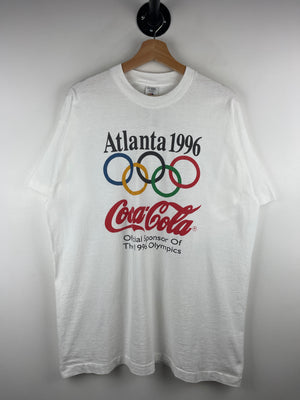 Vintage 90s Atlanta Olympics Coca Cola White Tee