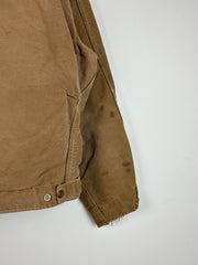 Vintage 70's Carhartt Detroit Blanket Lined Beige Jacket