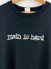 Vintage Math Is Hard Comedy Black Tee