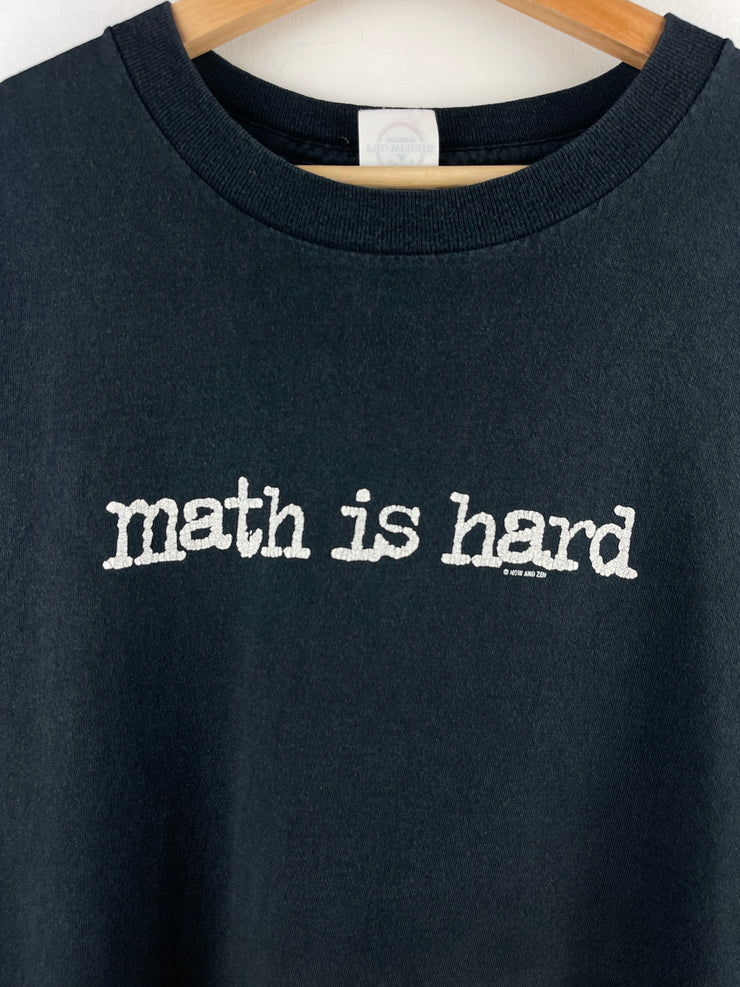 Vintage Math Is Hard Comedy Black Tee