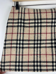 Vintage Burberry Lambswool Women's Novacheck Mini Skirt
