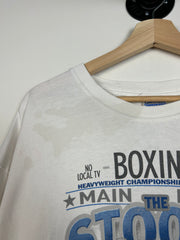 Vintage Y2K The Three Stooges Boxing White Tee