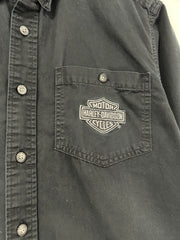 Vintage Harley Davidson Black Button Up Shirt