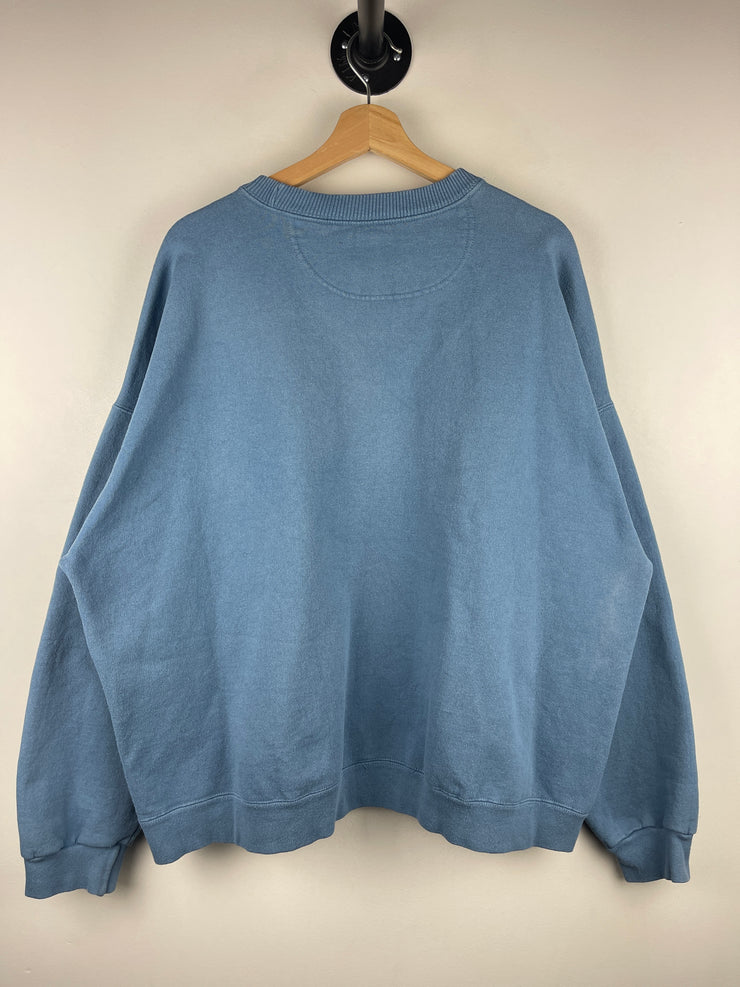 Vintage Starter Embroidered Blank Baby Blue Crewneck