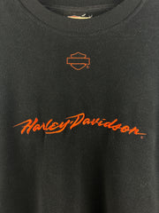 Vintage Harley Davidson Ohio Embroidered Black Fleece Crewneck